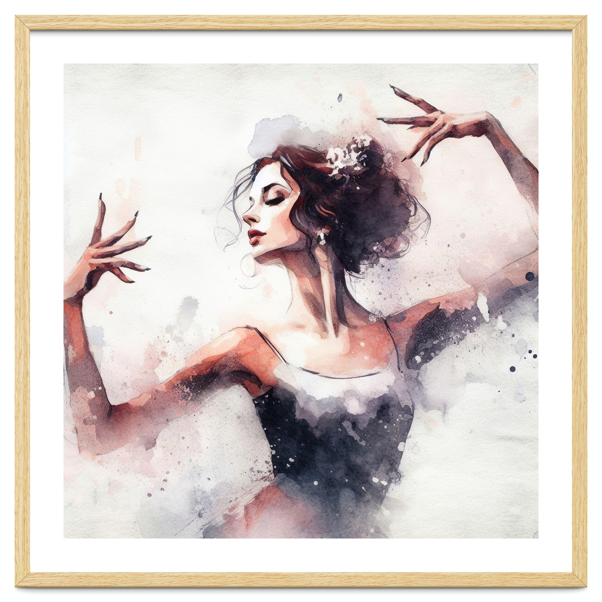 Elegant Ballet Dancer Portrait In Motion