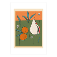 Abstract Pear And Orange Art (Print Only)