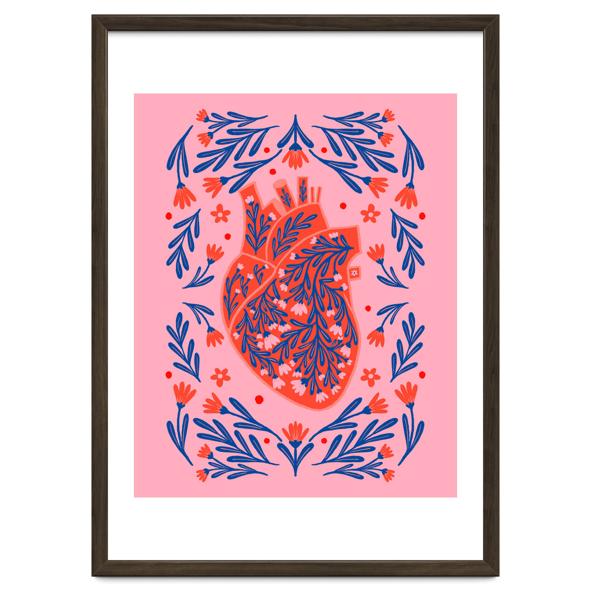 Floral Anatomical Heart