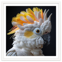 Close Up Of A Cockatoo Parrot With Yellow Crest