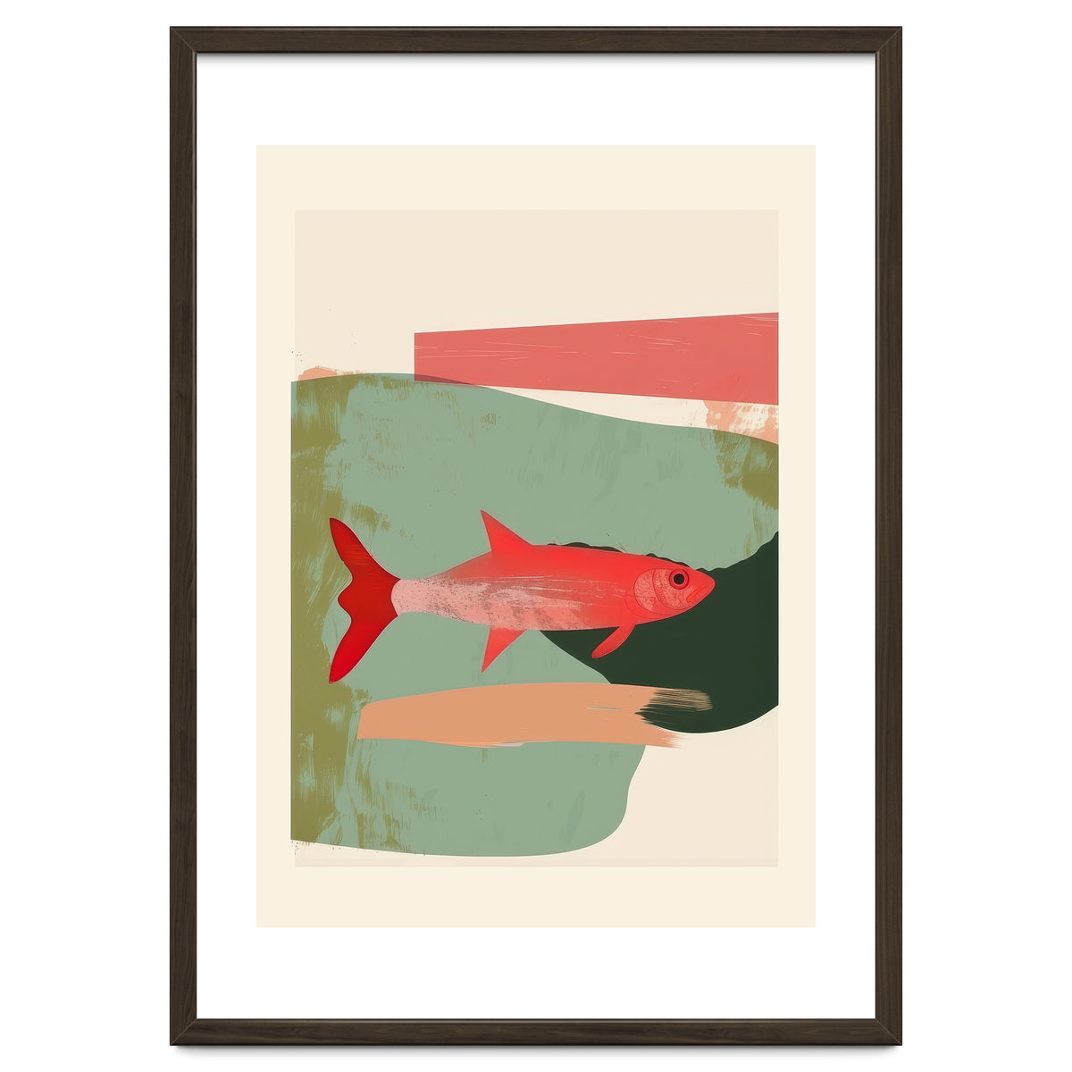 Red Fish Abstract