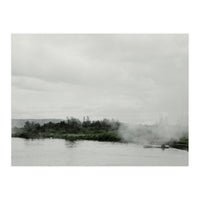 A boy on the boat in the geothermal lake - Iceland  (Print Only)