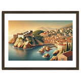 Vintage Croatia, Dubrovnik Coastal Poster thumbnail