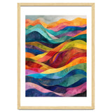 Vibrant Abstract Ribbon Landscape Art thumbnail