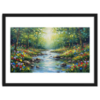 Sunlit Forest Stream
