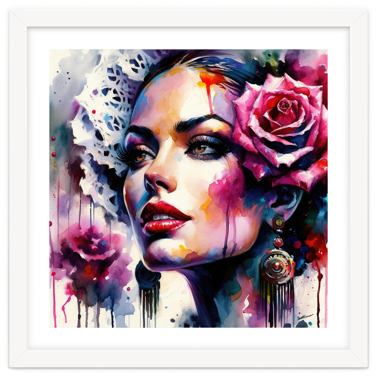 Rose Mantilla Flamenco Portrait