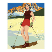 Ski Girl at Cortina D'Ampezzo, Italy (Print Only)