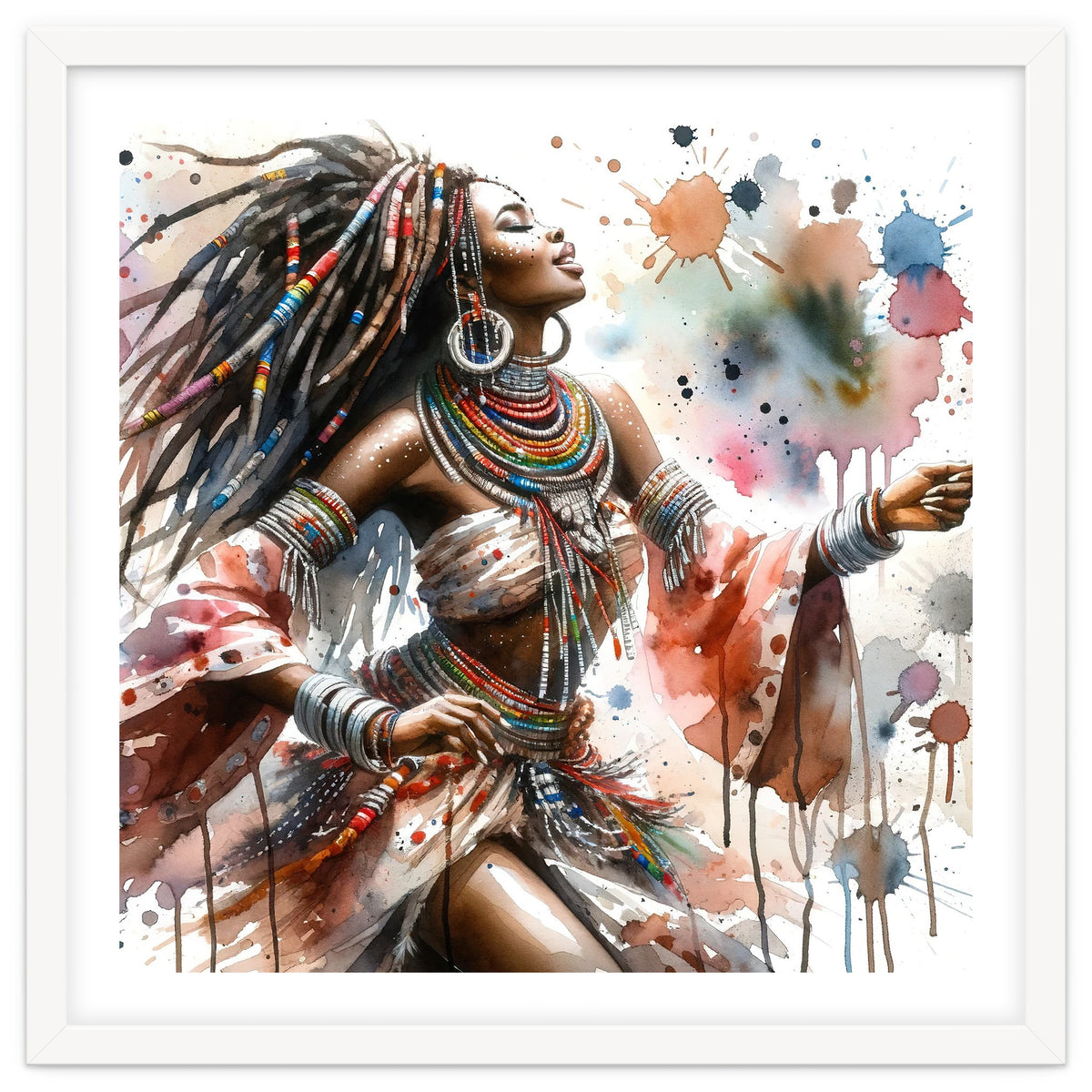 Skyward Beadwork Dancer Portrait