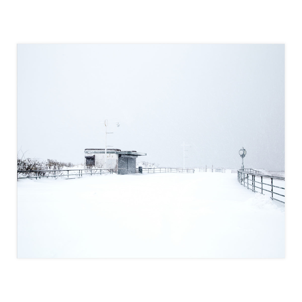 Hut in the winter seascape  (Print Only)