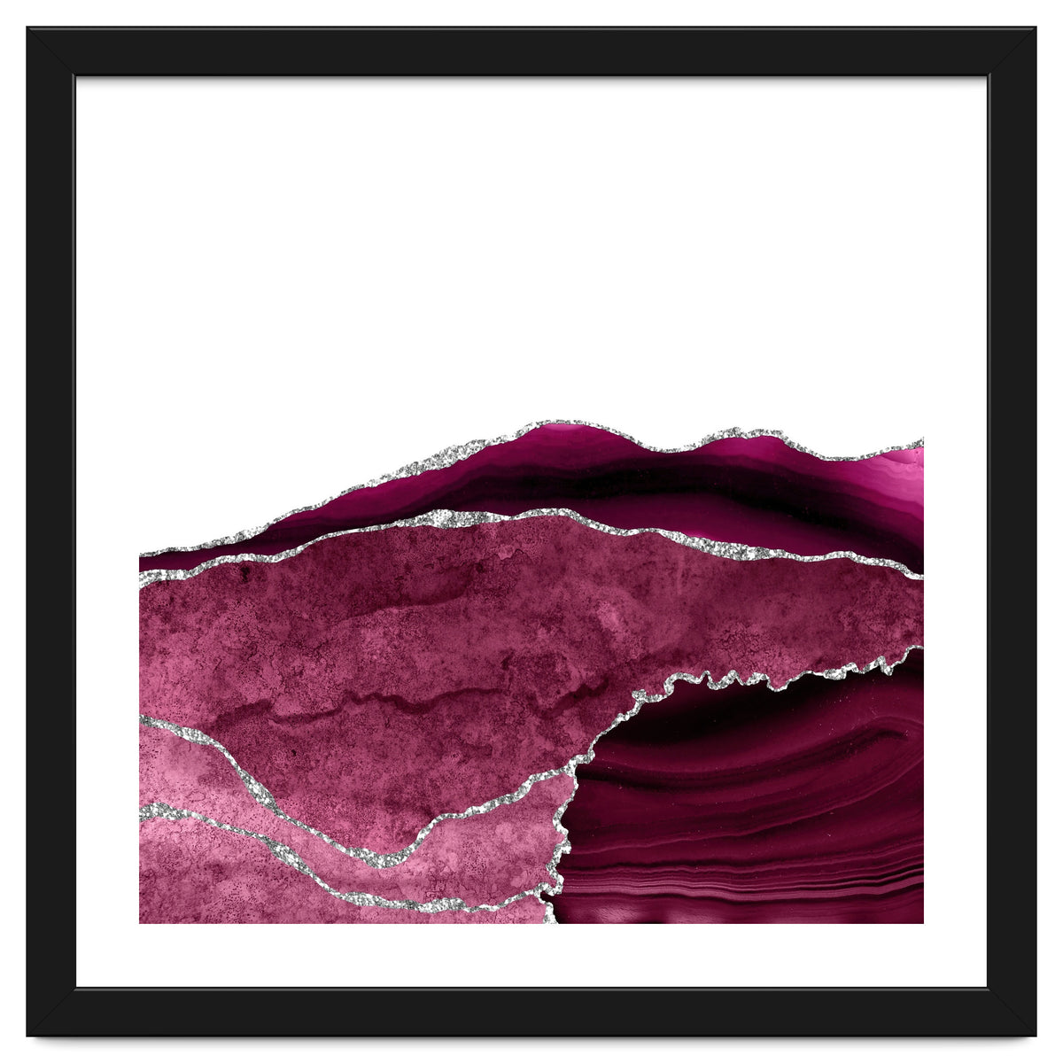 Burgundy & Silver Agate Texture 14
