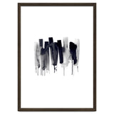 Abstract Watercolor Stripes Minimal Black thumbnail