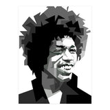 Jimi Hendrix Rock And Blues Music Black White (Print Only) thumbnail