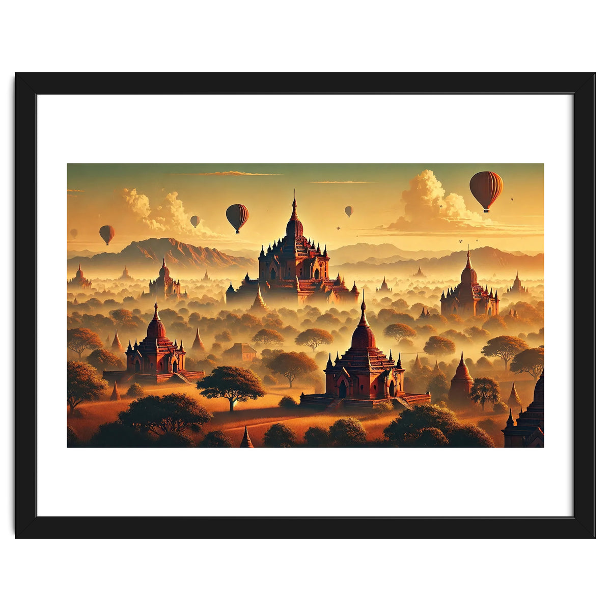 Vintage Bagan Poster, Myanmar