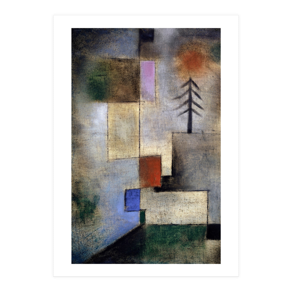 Paul Klee Small Fir Tree Abstract Painting (Print Only)