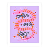 Modern snake - pink and orange (Print Only) thumbnail