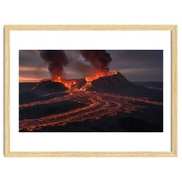 Volcanic Fury: Erupting Mountain Landscape