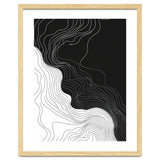 Abstract Black And White Wavy Lines Flowing thumbnail