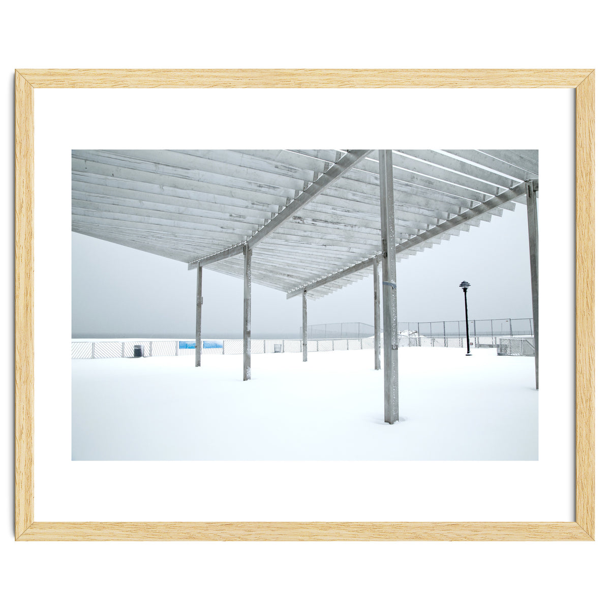 Sunshade site in the winter beach