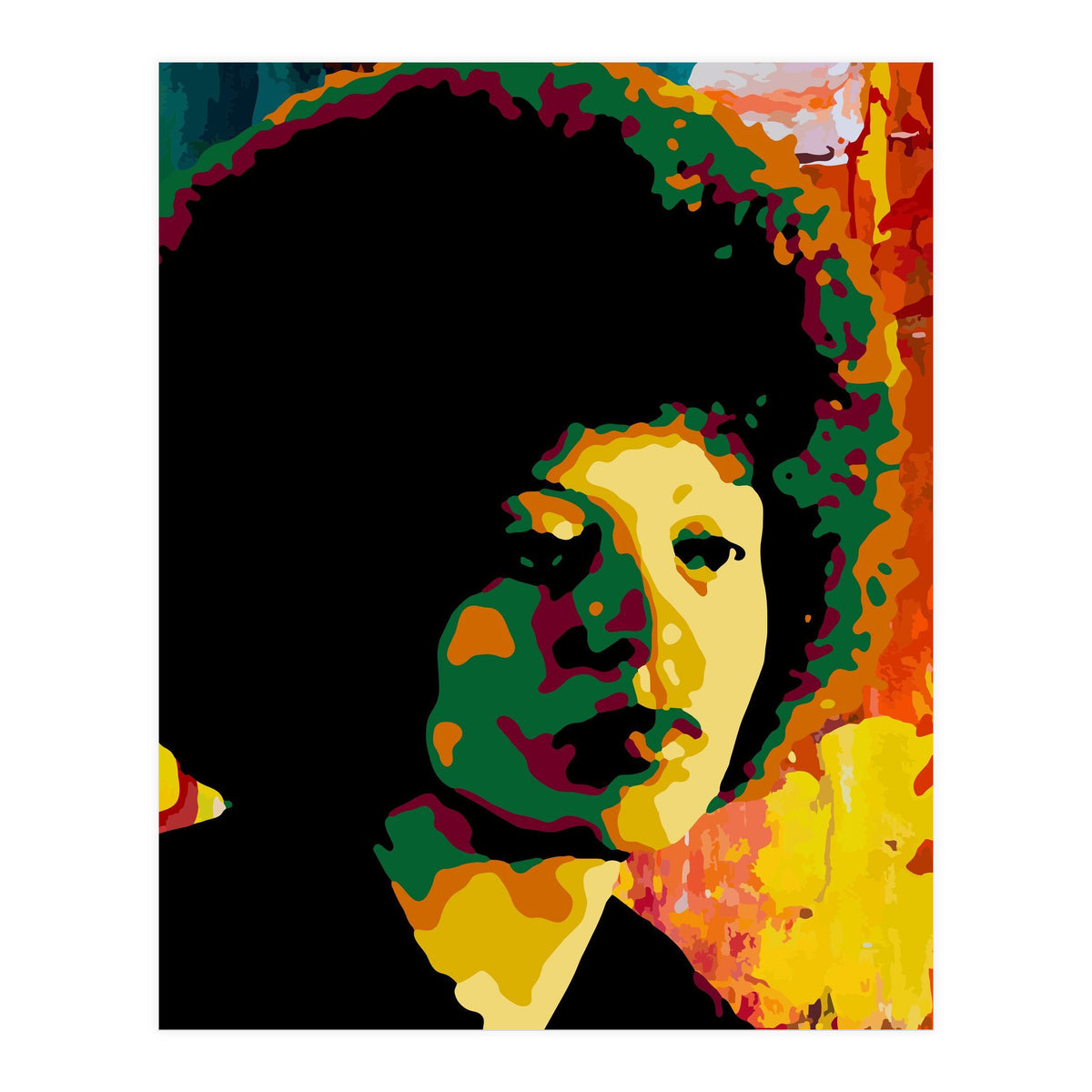 Angela Davis Colorful abstract Art 2 (Print Only)
