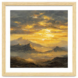 Vibrant Golden Hour Horizon Over Distant Mountain Ridges thumbnail