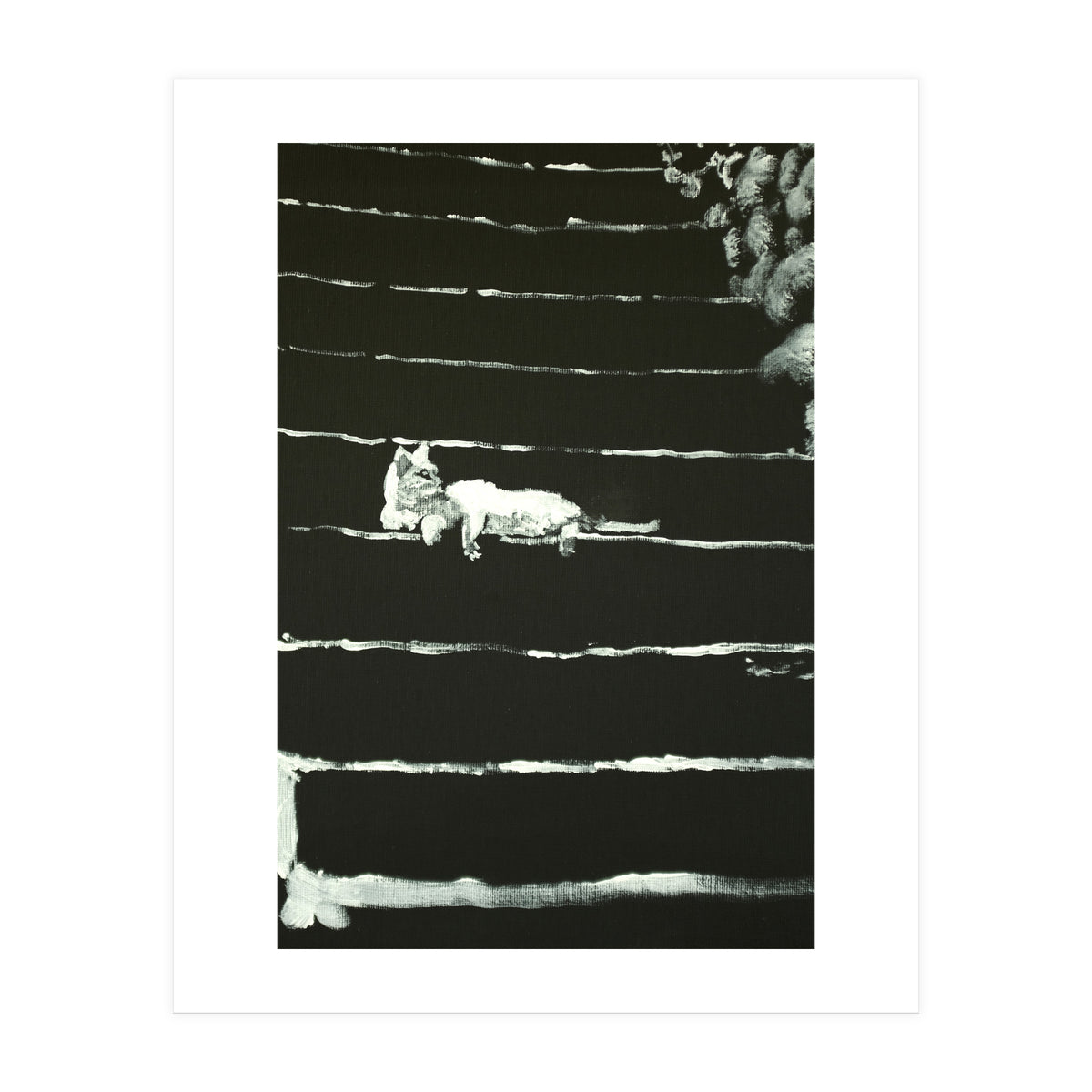 Cat On Stairs (Print Only)