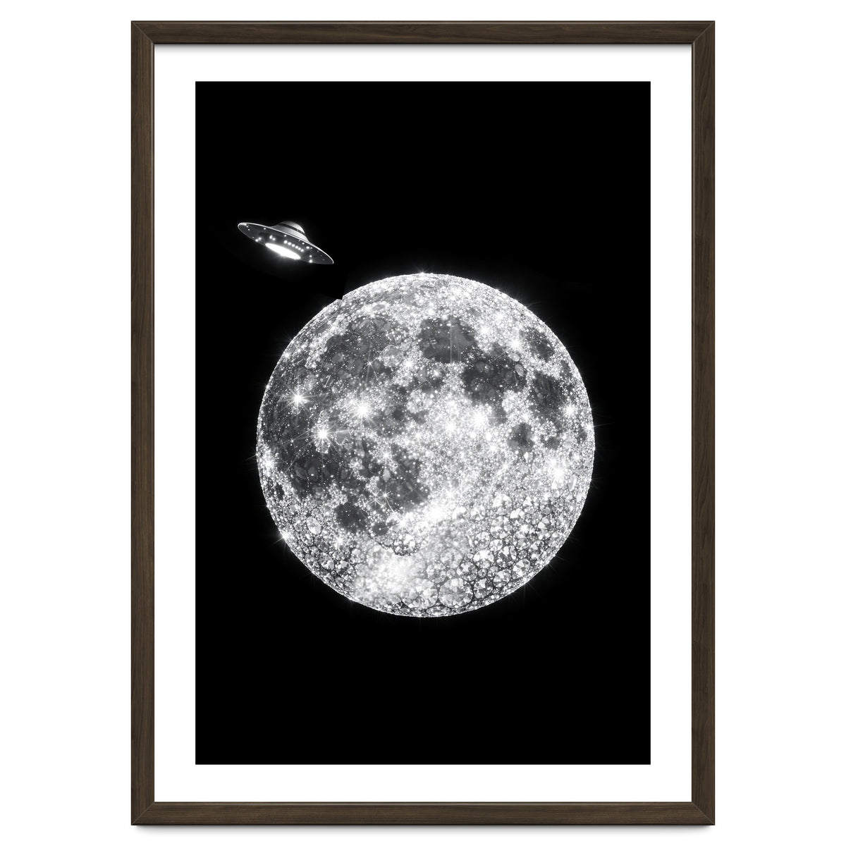 Diamond moon and UFO