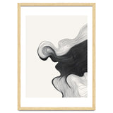 Abstract Black And White Wavy Lines Flowing Organic Shape thumbnail