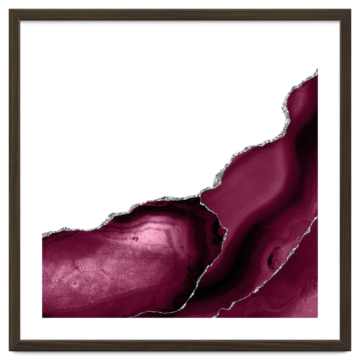 Burgundy & Silver Agate Texture 12