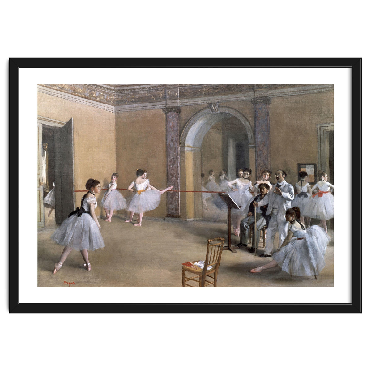 The Dance Foyer at the Opera on the rue Le Peletier, 1872 - 32x46 cm - oil on canvas.