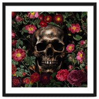 Baroque  Skull And Roses Night Garden 1