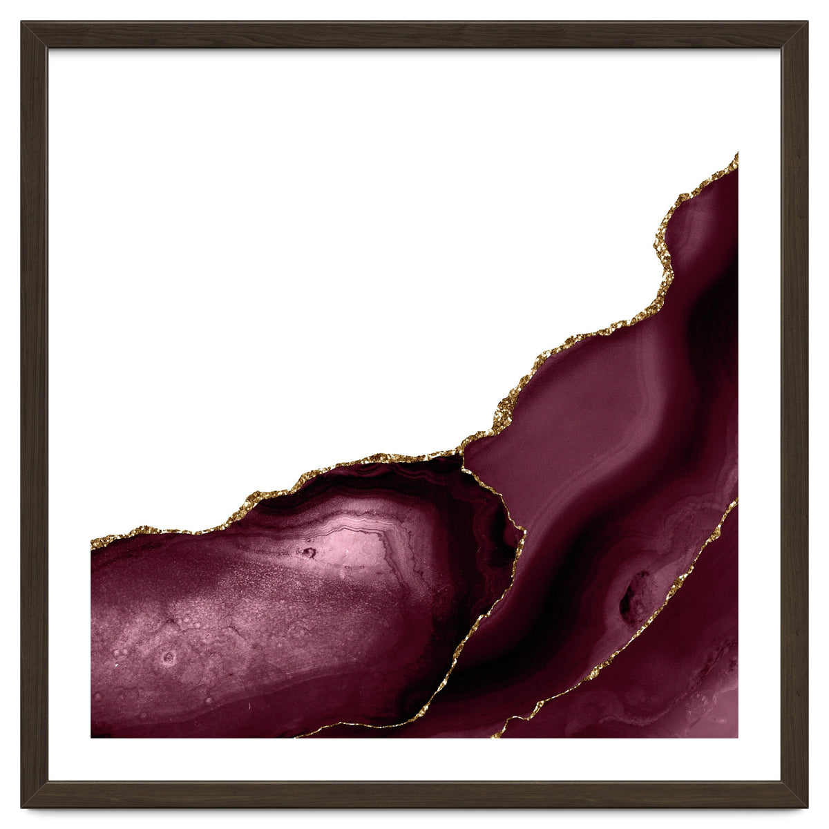 Burgundy & Gold Agate Texture 26