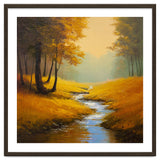 Golden Autumn Forest Path with Winding Creek thumbnail