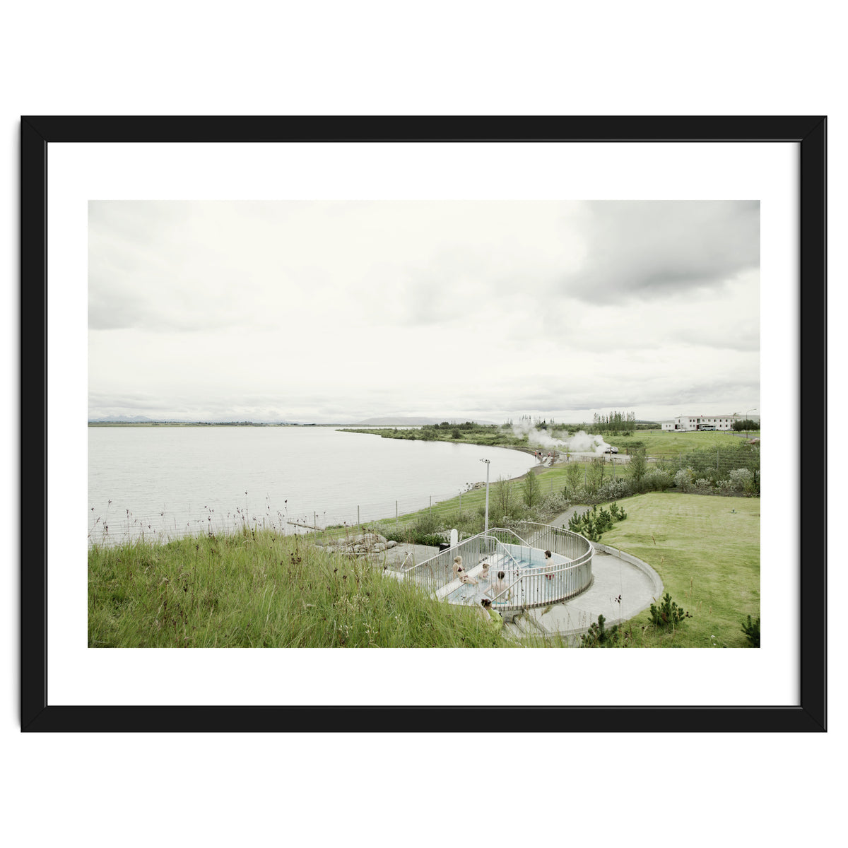 Geothermal lake behind the natural hot spring pool - Iceland