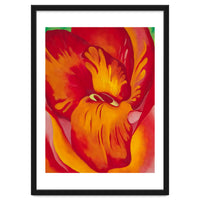 Georgia O’Keeffe – Canna Red and Orange (1926) | Vibrant Modernist Floral Painting in Bold Organic Forms