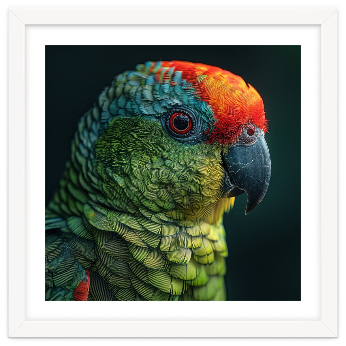 Close Up Colorful Parrot Bird Feather