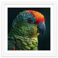 Close Up Colorful Parrot Bird Feather