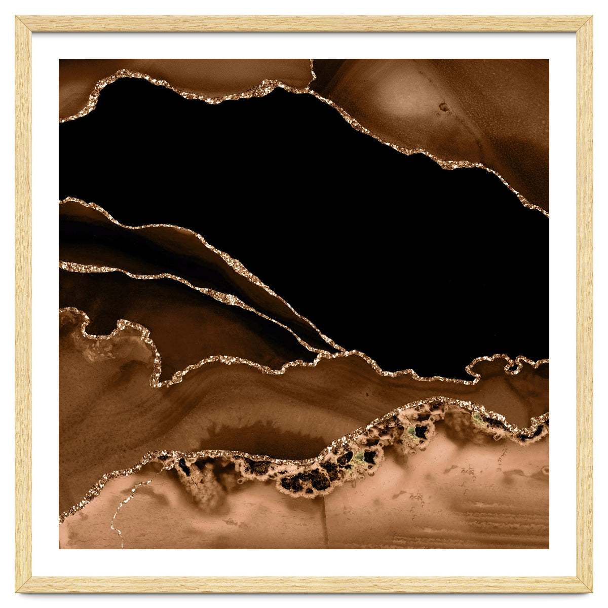 Brown & Gold Agate Texture 14