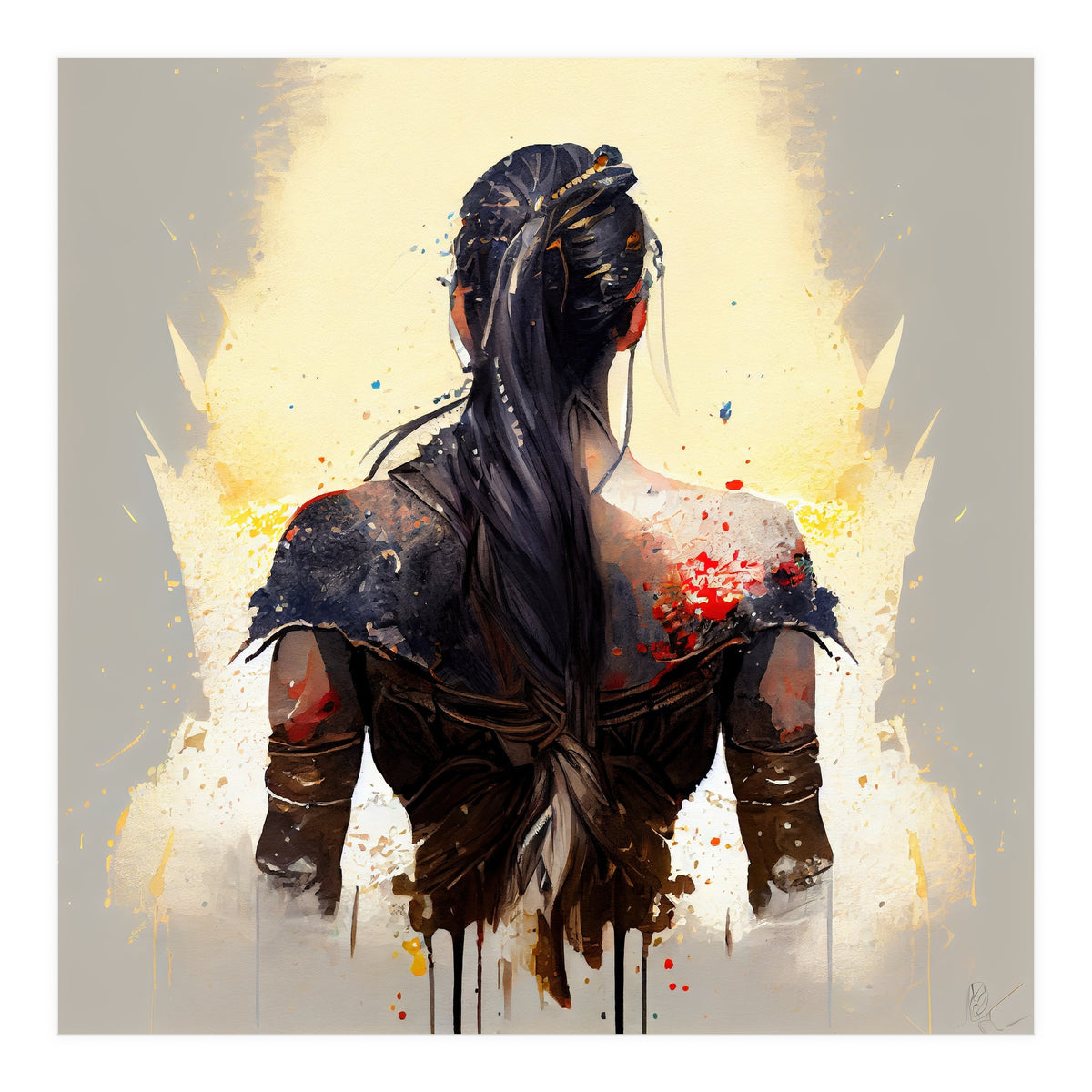Powerful Warrior Back Woman #1 (Print Only)