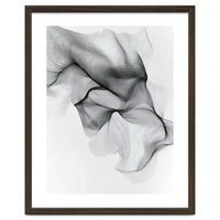 Abstract Black And White Flowing Lines Forming Organic Shapes And Forms