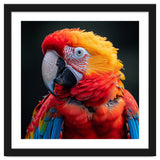 Scarlet Macaw Parrot Portrait Vivid Colors thumbnail