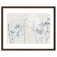 Plant based calming atmosphere soft blue