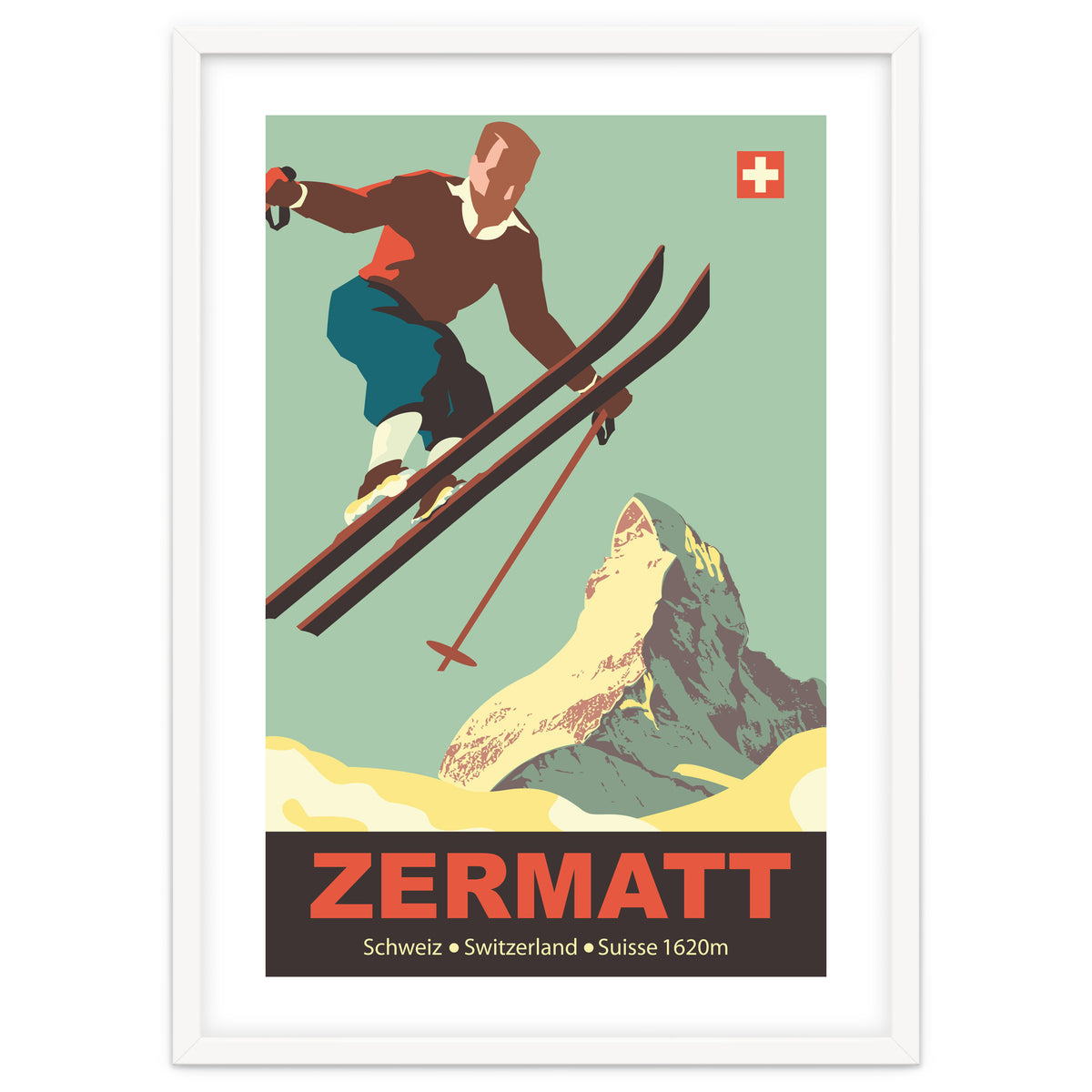 Ski Jump on Zermatt, Switzerland