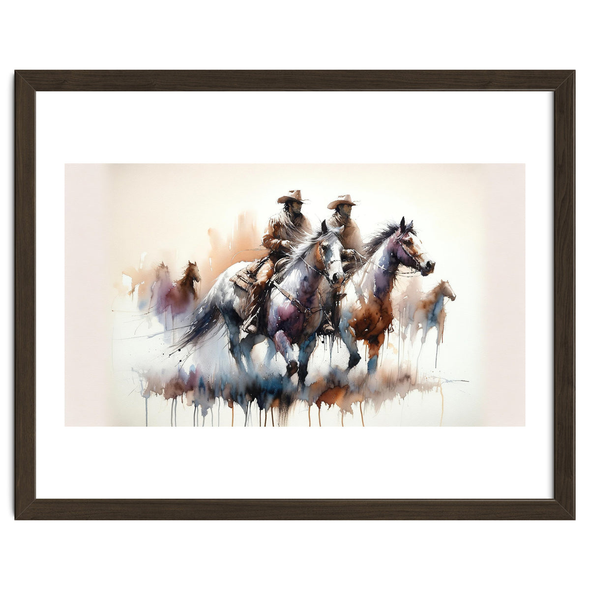 Cowboy Riders On Horses
