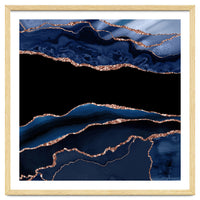 Navy & Rose Gold Agate Texture 11