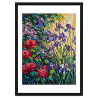 Expressive Heavy Impasto Floral Oil Painting