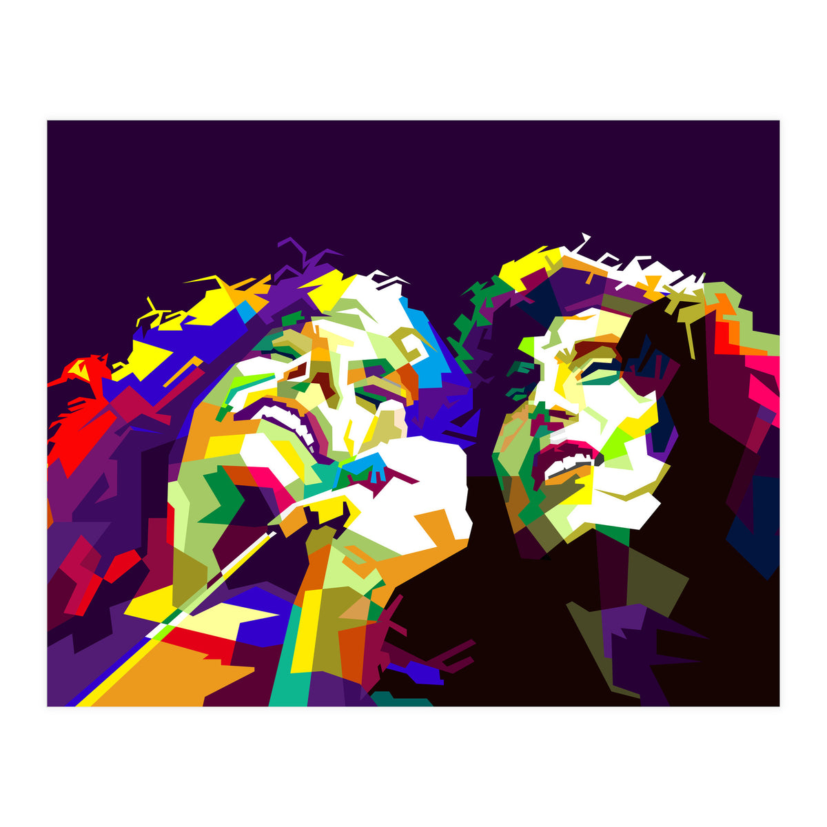 Robert Plant And Jimmy Page Pop Art WPAP (Print Only)