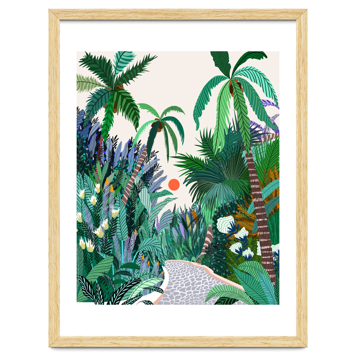 The Urban Jungle Route, Botanical Tropical Nature Plants, Forest Bohemian Eclectic Trees, Exotic Garden Palm Travel Boho