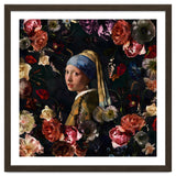Girl With Pearl Earring And Flowers thumbnail
