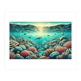 Vintage Australia, Great Barrier Reef Poster (Print Only) thumbnail