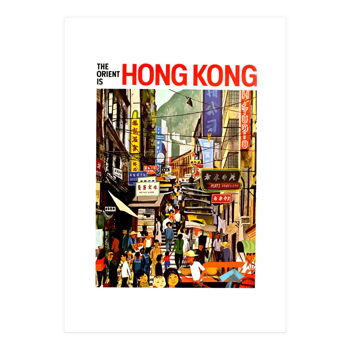 Hong Kong, in People Crowd (Print Only)